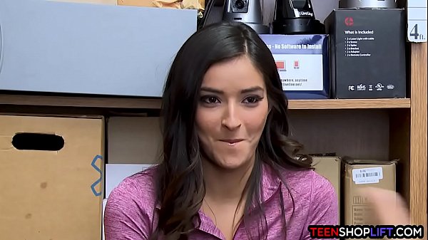 Teen thief caught by a convincing big dick security guard