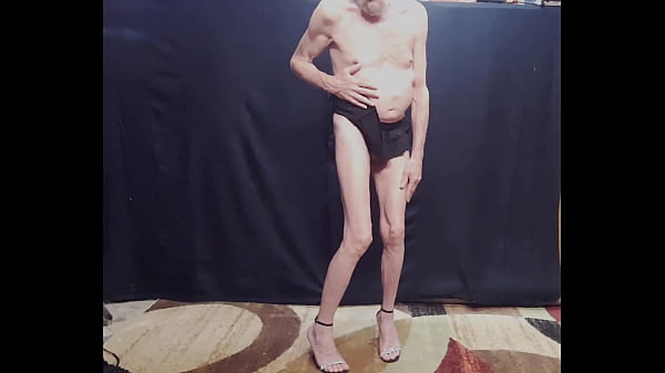 Busy-Bottom naked in new lingerie  