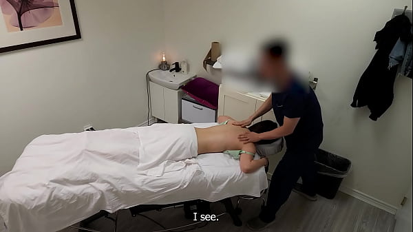 A gorgeous Japanese waitress who was like "no, no, no, I have a boyfriend" when her massage therapist was about to fuck her pussy, but she finished her massage with a big smile on her face