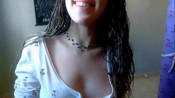 unboxing video just a cute girl showing up her new sexy clothes  