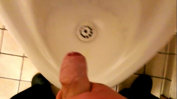 Cumshot In Urinal Toilet  