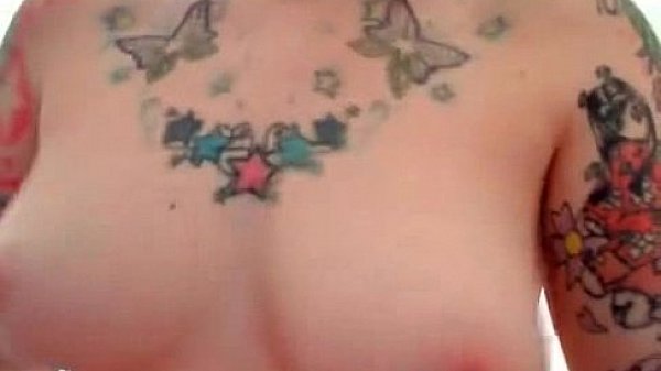 Sexy brunette EMO hoe gets naked for the