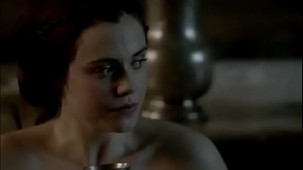 Hot scene of bathing in tub with king.