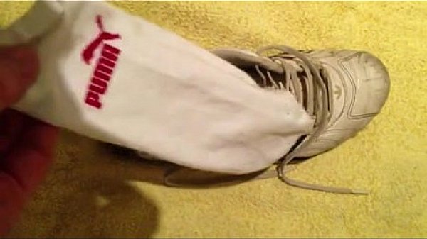 spitting and cumming on adidas shoes