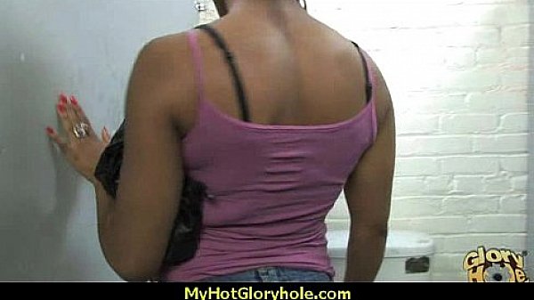 Gloryhole cock licking and sucking interracial 14