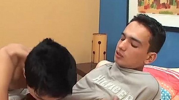 Smooth latino asshole bareback and blowjob