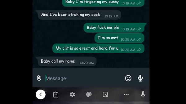 Sexting with my lover on WhatsApp at the office