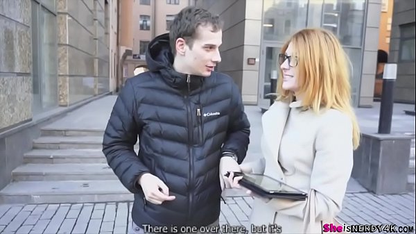 FULL SCENE on https://www.sheisnerdy4k.com/ - It might be too late for this red-haired nubile cutie to visit the local cathedral, but it's never too late to hook up with a handsome stranger, have a cup of tea and make love.  