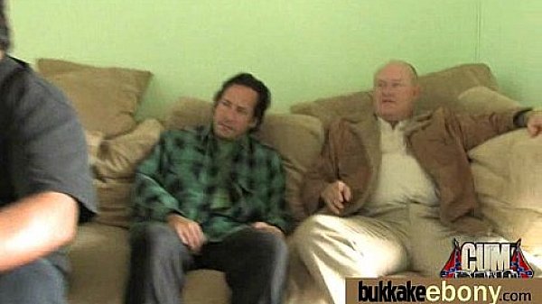 Hot ebony bukkake gangbang 10