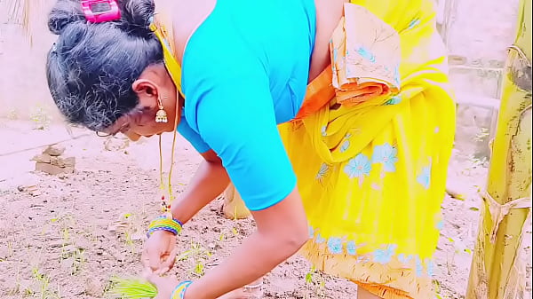 Villege outdoor. Beautiful Big boobs village maid fucking with land owner. Telugu dirty talks.