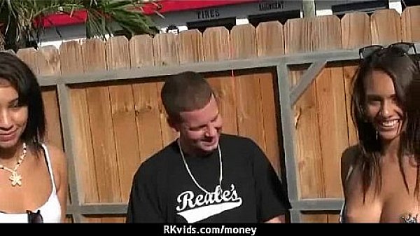 Hottie gets naked and has sex in public for cash 3