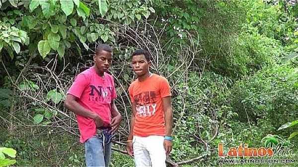 Cock-hungry Latin twinks blowing meat in the woods  