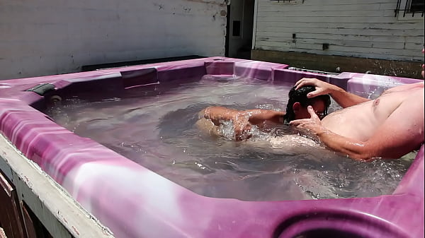 Hot Skinny Woman With Amazing Body Naked in Hot Tub  