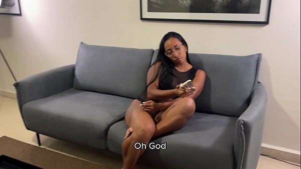 Stepson fucks stepmother Leyne Rodriguez while she's stuck on living room couch