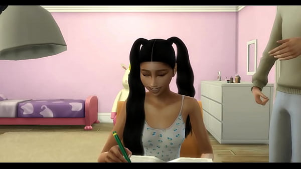 Papa folla duro a su hijastra  