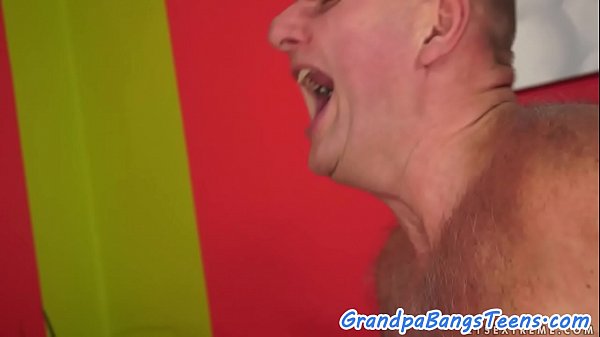 Smalltits beauty rides grandpas hard dick