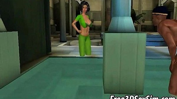 Tasty 3D cartoon ebony hottie getting fucked hard  