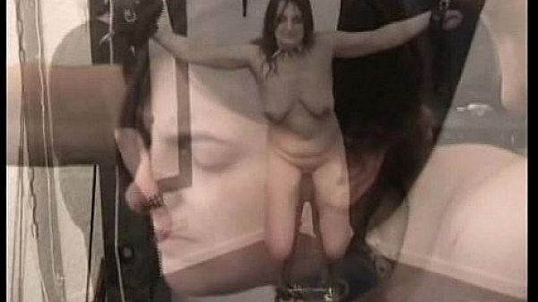 Brunette bdsm amateur slave tied up by master