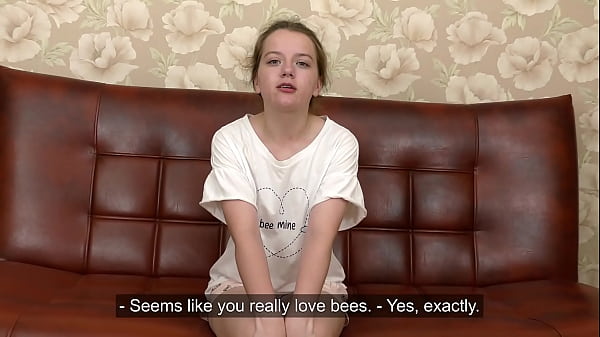 Shy teen Samanta Grom undresses and shows hymen on camera