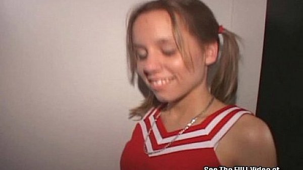 Blonde teen Amber taken to the gloryhole by Dirty D