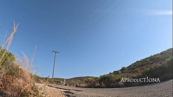 Wetting sweatpants and panties on a barefoot morning walk  