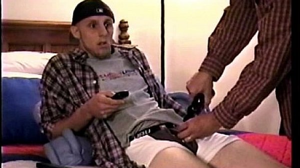 Gaystraight teen tugs on his hard cock