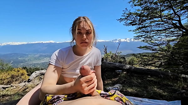 My stepbrother takes me to camp to fuck me and finish me inside.