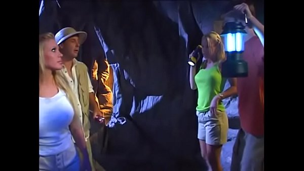 Blondes Bridgette Kerkove and Jodie Moore hit the cave anal sex party  