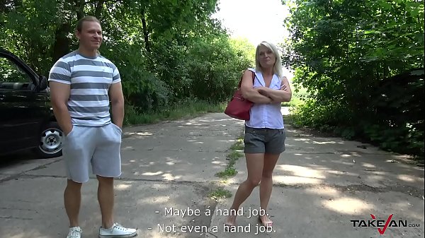 Cheating blonde wife fuck also dude in van who drive her