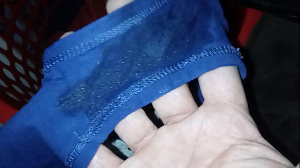 Sniffing panties wet pussy