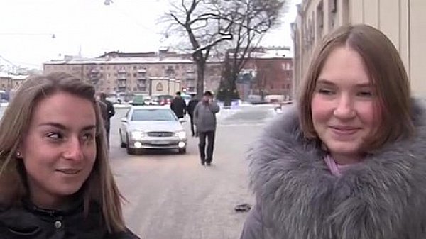 Cute blonde fucking in pantyhose