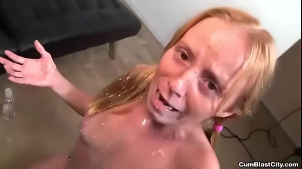 Big cock with Alyssa Hart - sucking and fake cumshot 