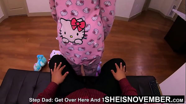 When My Horny Dick Got Horny I Found My Whore Stepdaughter For Sex, Hot Busty Ebony Girl Sheisnovember Screaming In The Cowgirl Position During Taboo Hardcore Fuck, Her Big Boobs And Areolas Played With By Msnovember