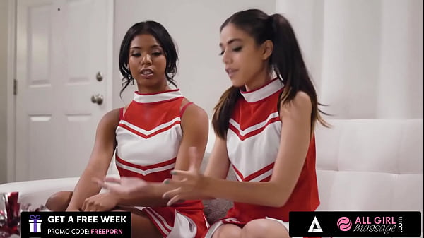 Two Cute Cheerleaders Fuck Together After Massage