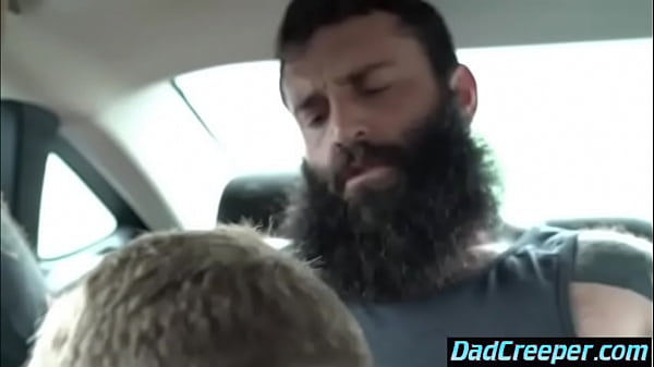 Hairy Muscle Bear and Twink in public