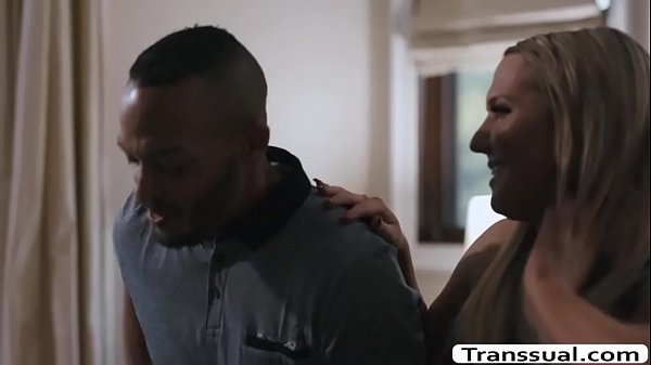 Beautiful TS meets her black client into her house.After that,they start kissing each other and next is she throats his big black cock passionately.In return her client does the same to her before he fucks her tight ass so deep and hard.  