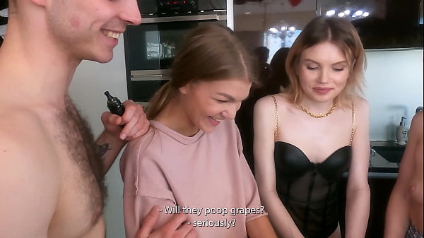 NEW FULL BACKSTAGE WITH TITLE! First time DAP/ DP, new experience for Milka & Jessika Trunk. Grape anal history