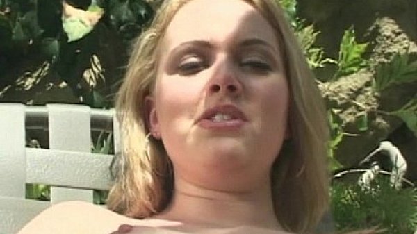 Sexy blonde  outdoor