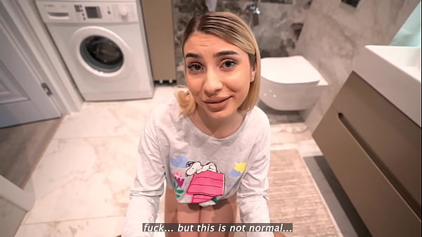 Step sister teaches step bro how to last longer in sex until cum inside!