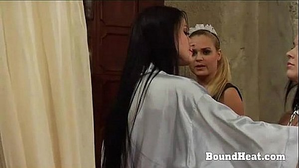Lesbian mistress and new slave together