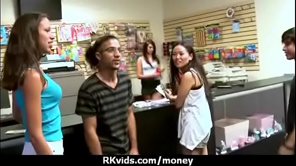 Sexy exhibitionist GFs are paid cash for some public fucking 15