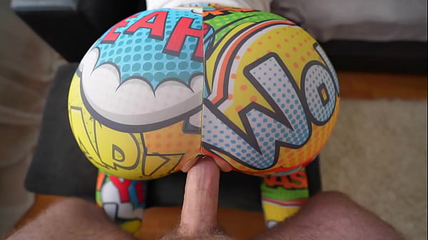 Caught my stepsister masturbating and fucked her, tearing her leggings on her big ass