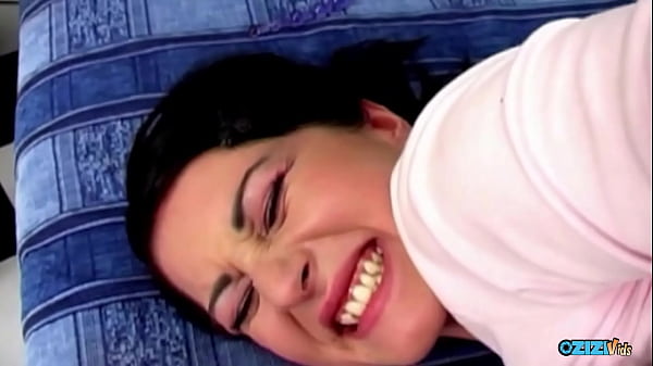 Prior to engaging in intense anal stretching, the brunette woman named Simone eagerly performs fellatio on his penis 