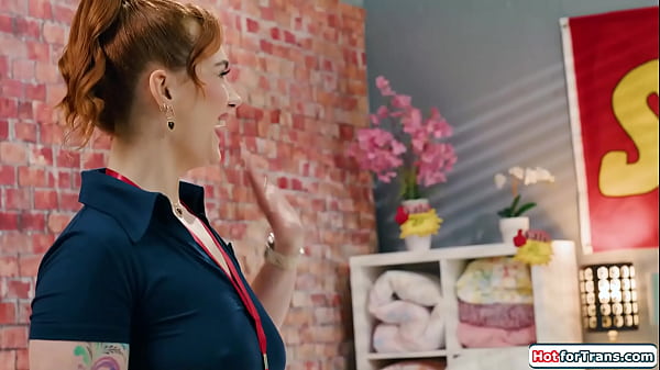 Busty shemales Emma Rose and Ariel Demure testing a mattress by fucking the big tits store clerk Siri Dahl.The tgirls get sucked and facesit the milf 