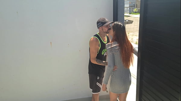 Cuckold with the pool man of the house sitting his ass on his wife's ass!  