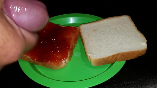My sperm on my jelly bread.
