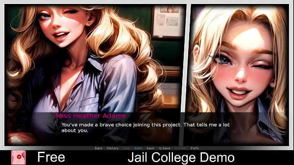 Jail College (Free Steam Demo Game) Visual Novel, Adult, Anime, college, Erotic, Male protagonist, milf, NSFW, Singleplayer, Trivia 