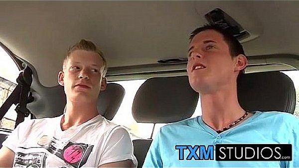Sexy young twink Mark Henley deep throats a big hard cock