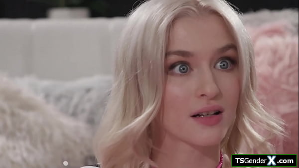 Teen Emma Rosie has dick on her mind. Big tits shemale Jade Venus cock that is.The busty tgirl gets sucked off and bareback anal reams the petite 19yo 