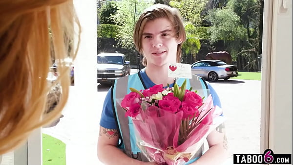 Young flower delivery guy gets gangbanged by a group of mature housewives